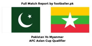 Pakistan vs Myanmar AFC Asian Cup qualifier June 2025