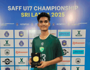 Muhammad Abdullah shines bright for Pakistan, finishing as the Highest Scorer of #U17SAFF2025 with six goals!